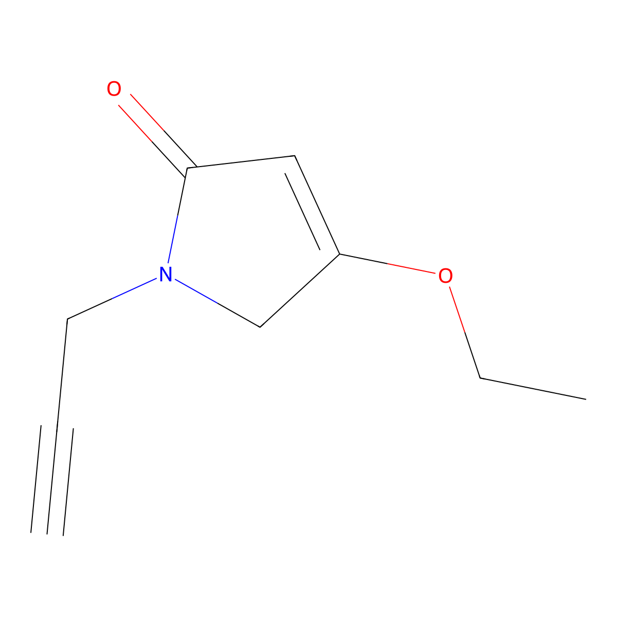 3-Pyrrolin-2-one, 4-ethoxy-1-(2-propynyl)- molecular structure, CAS 671183-67-8