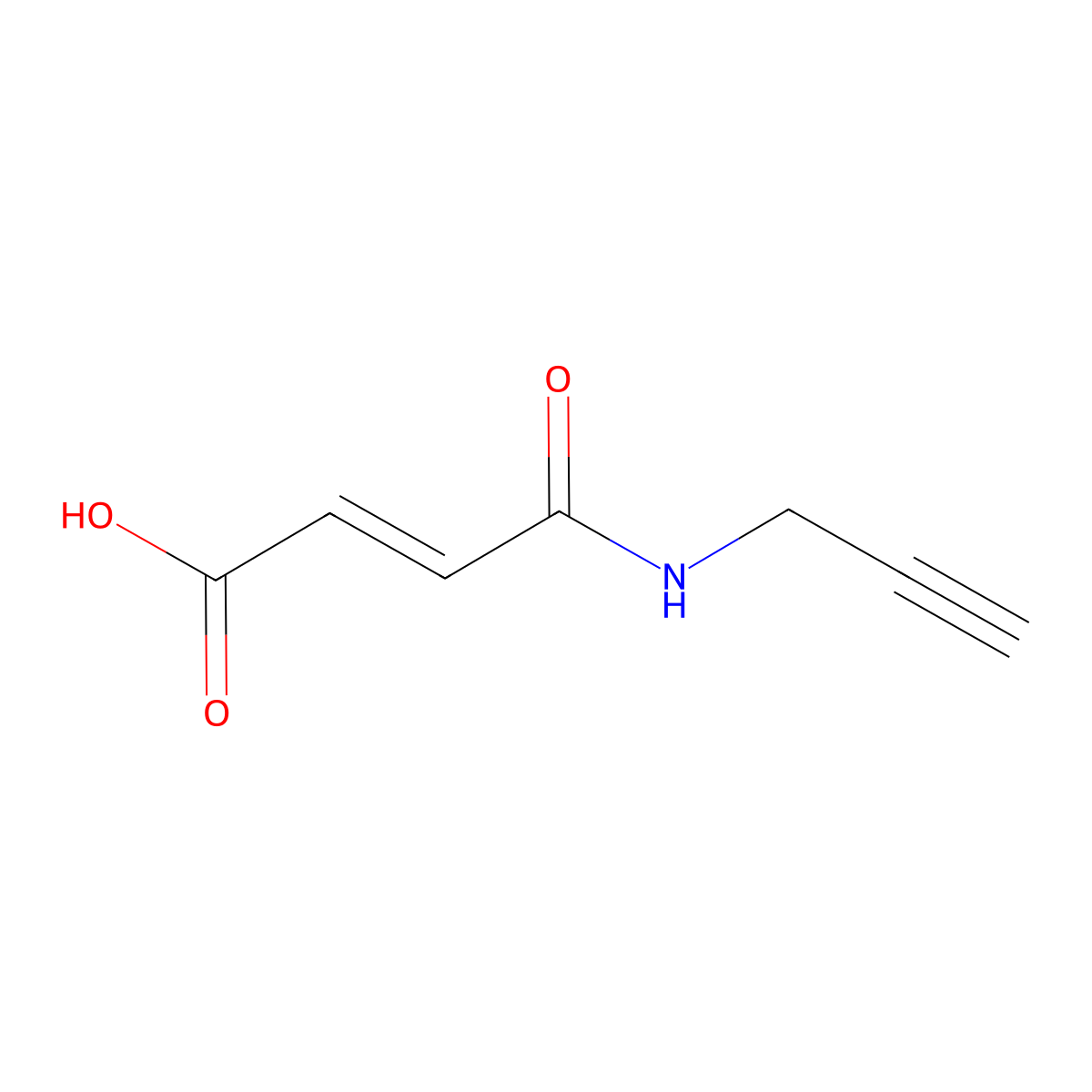 3-(Prop-2-yn-1-ylcarbamoyl)acrylic acid molecular structure, CAS 671188-20-8