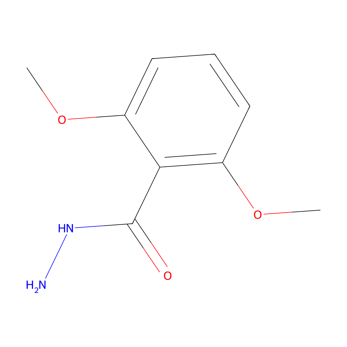 2,6-Dimethoxybenzohydrazide molecular structure, CAS 671191-06-3