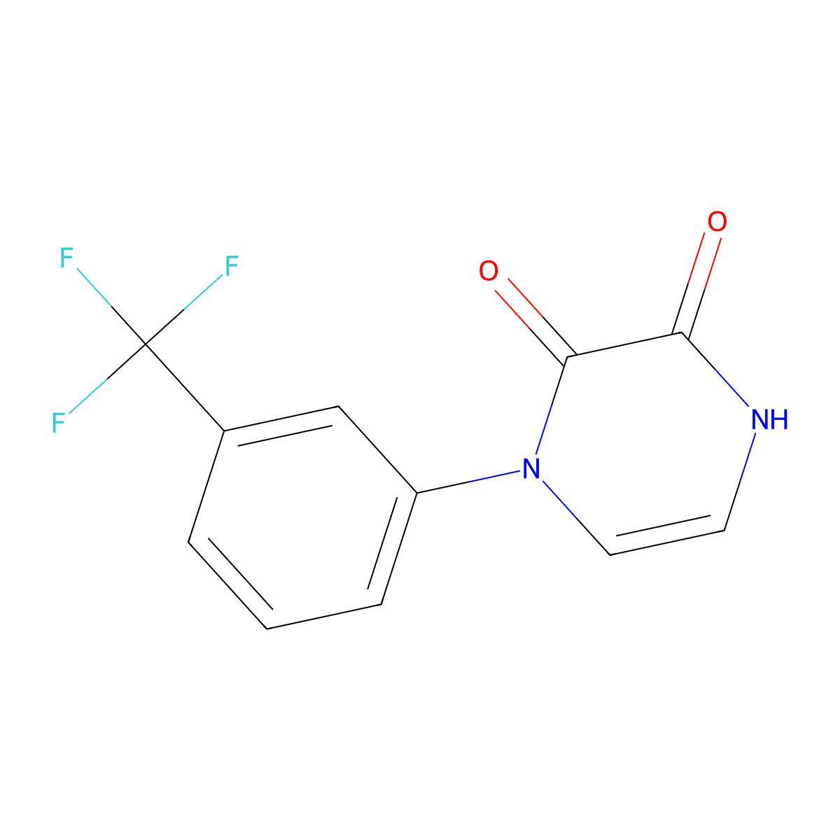 1-[3-(Trifluoromethyl)phenyl]-1,2,3,4-tetrahydropyrazine-2,3-dione molecular structure, CAS 671191-21-2
