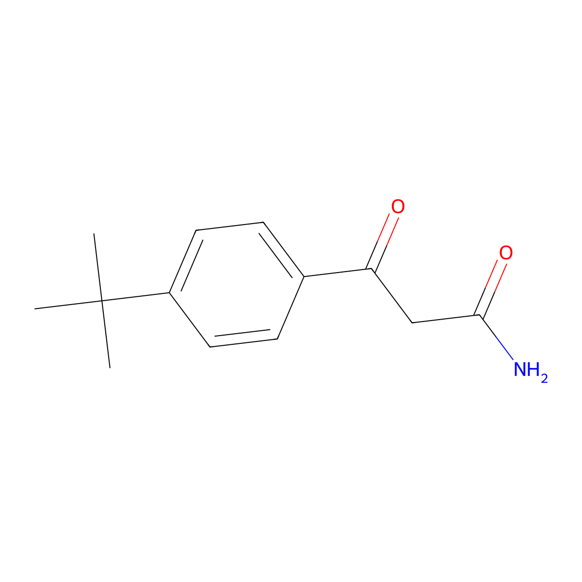 3-(4-Tert-butylphenyl)-3-oxopropanamide molecular structure, CAS 671191-94-9