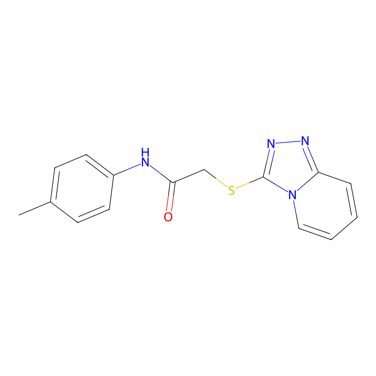 N-(4-Methylphenyl)-2-{[1,2,4]triazolo[4,3-A]pyridin-3-ylsulfanyl}acetamide molecular structure, CAS 671198-93-9