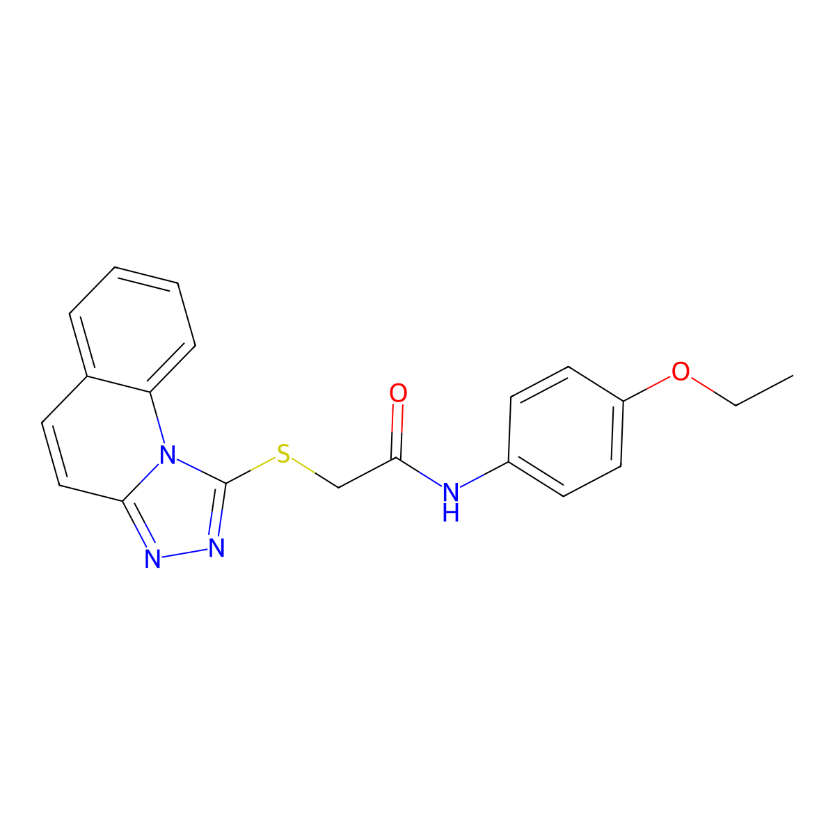 N-(4-Ethoxyphenyl)-2-{[1,2,4]triazolo[4,3-A]quinolin-1-ylsulfanyl}acetamide molecular structure, CAS 671199-09-0
