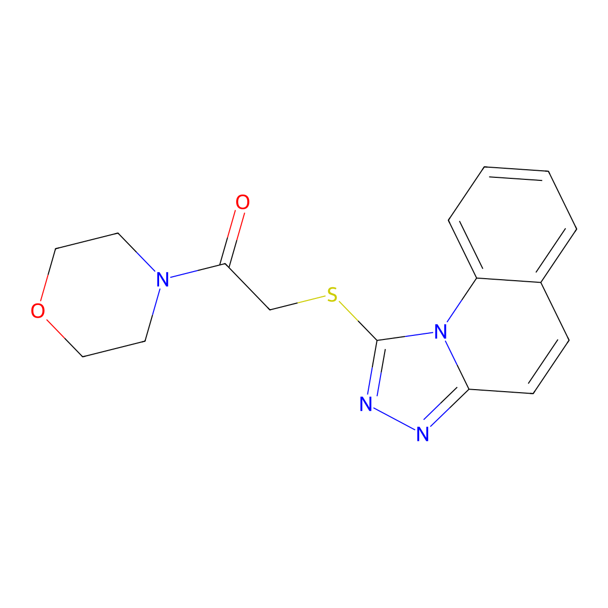 2-(4-Morpholinyl)-2-oxoethyl [1,2,4]triazolo[4,3-a]quinolin-1-yl sulfide molecular structure, CAS 671199-25-0
