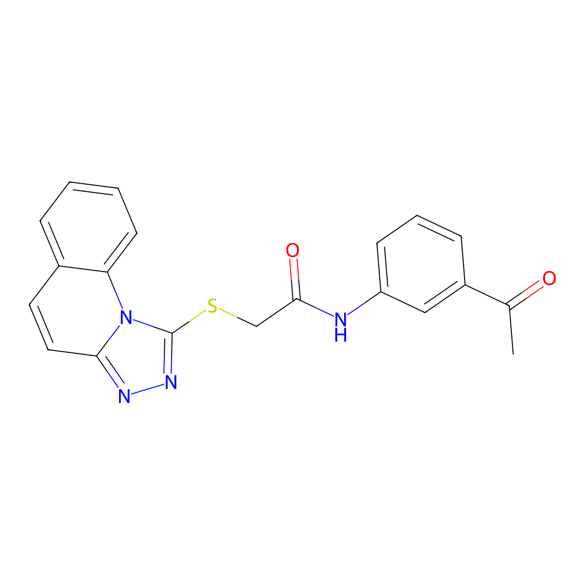 N-(3-acetylphenyl)-2-([1,2,4]triazolo[4,3-a]quinolin-1-ylsulfanyl)acetamide molecular structure, CAS 671199-28-3