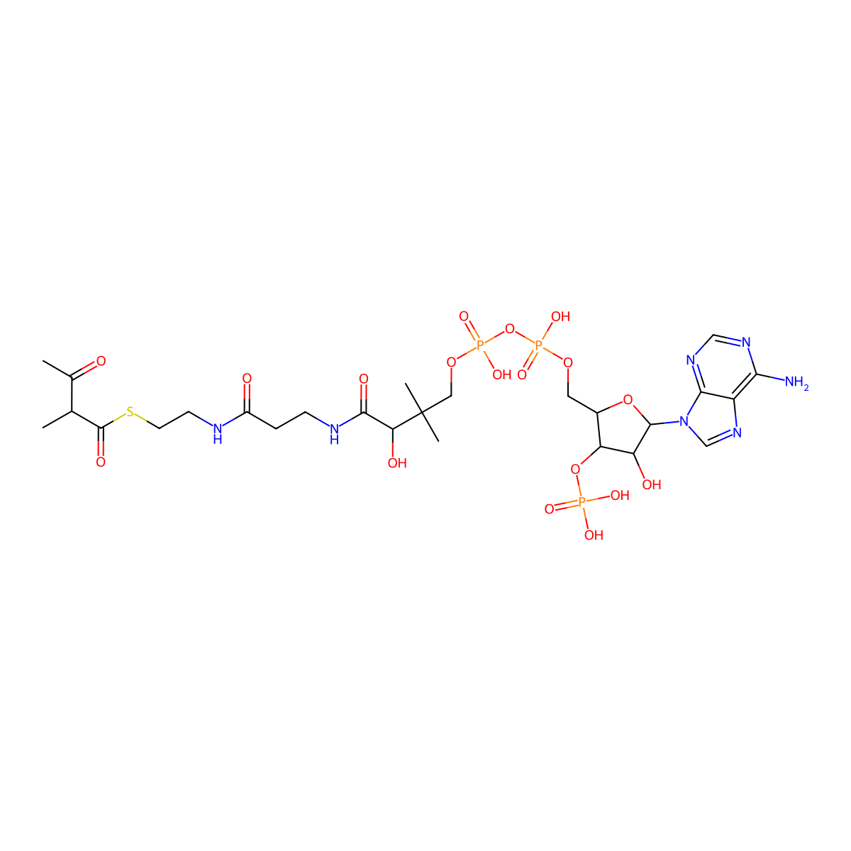 2-Methylacetoacetyl-coa molecular structure, CAS 6712-01-2