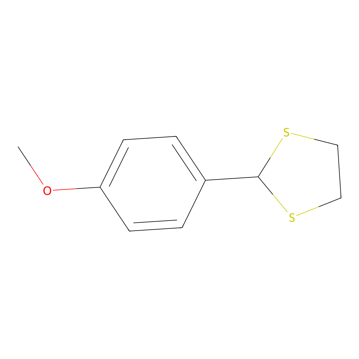 2-(4-Methoxyphenyl)-1,3-dithiolane molecular structure, CAS 6712-20-5