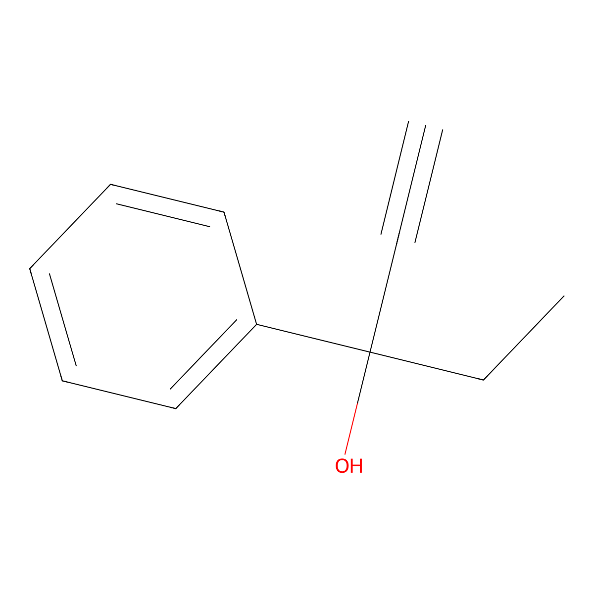3-Phenylpent-1-yn-3-ol molecular structure, CAS 6712-31-8