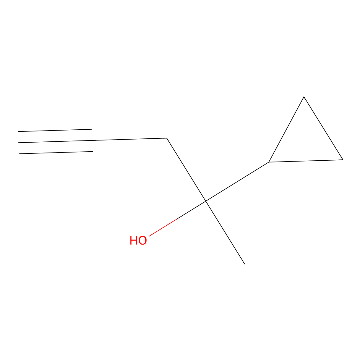 2-Cyclopropyl-4-pentyn-2-ol molecular structure, CAS 6712-34-1