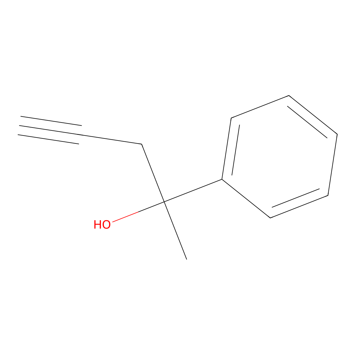 2-Phenyl-4-pentyn-2-ol molecular structure, CAS 6712-35-2