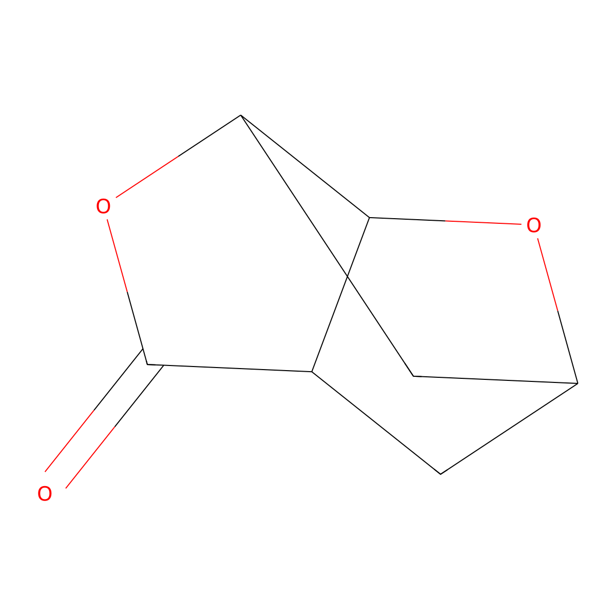 4,8-Dioxatricyclo[4.2.1.0,3,7]nonan-5-one molecular structure, CAS 6712-83-0