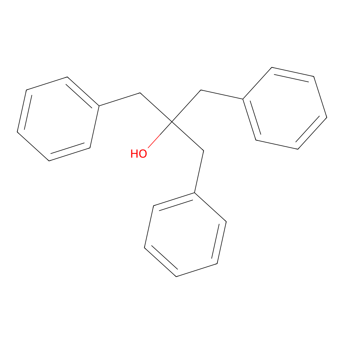2-Benzyl-1,3-diphenylpropan-2-ol molecular structure, CAS 6712-97-6