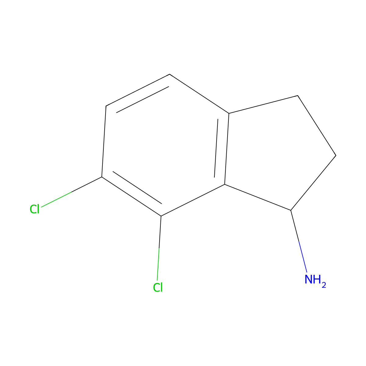 6,7-Dichloro-2,3-dihydro-1H-inden-1-amine molecular structure, CAS 67120-41-6