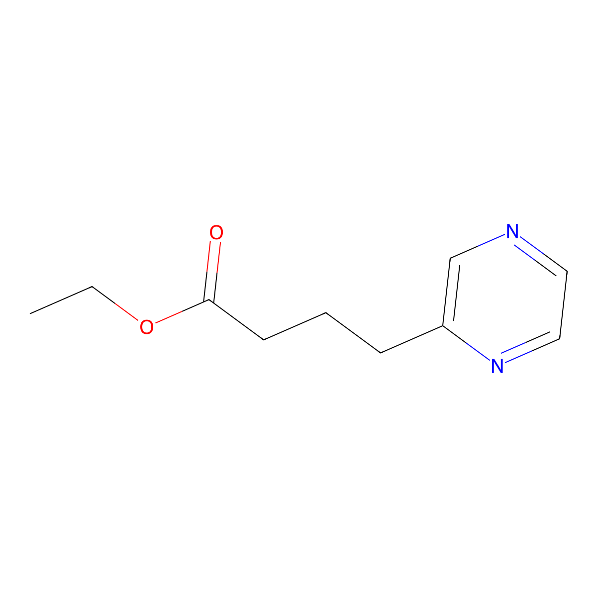 4-Pyrazin-2-yl-butyric acid ethyl ester molecular structure, CAS 671212-30-9