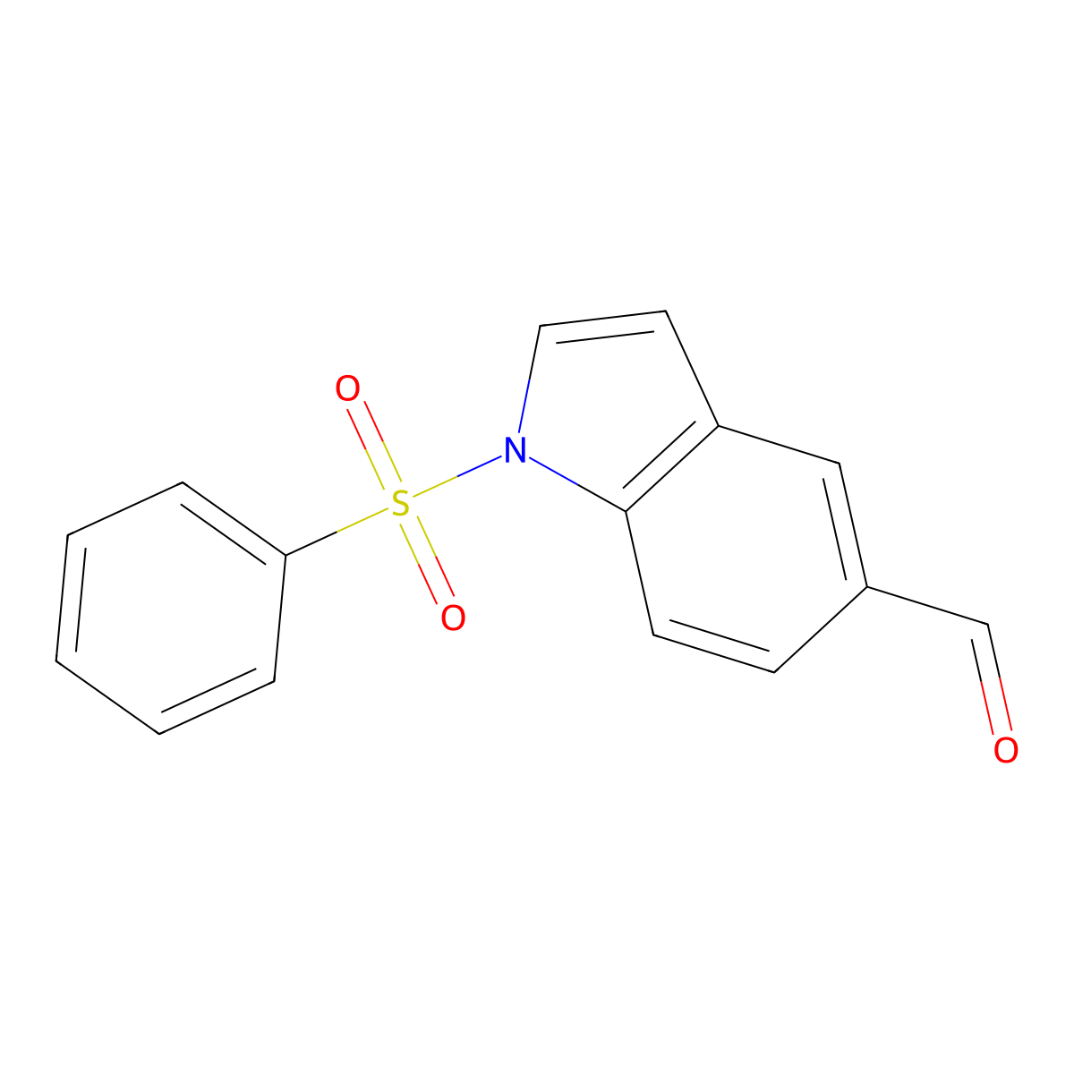 1-(benzenesulfonyl)-1H-indole-5-carbaldehyde molecular structure, CAS 671215-62-6