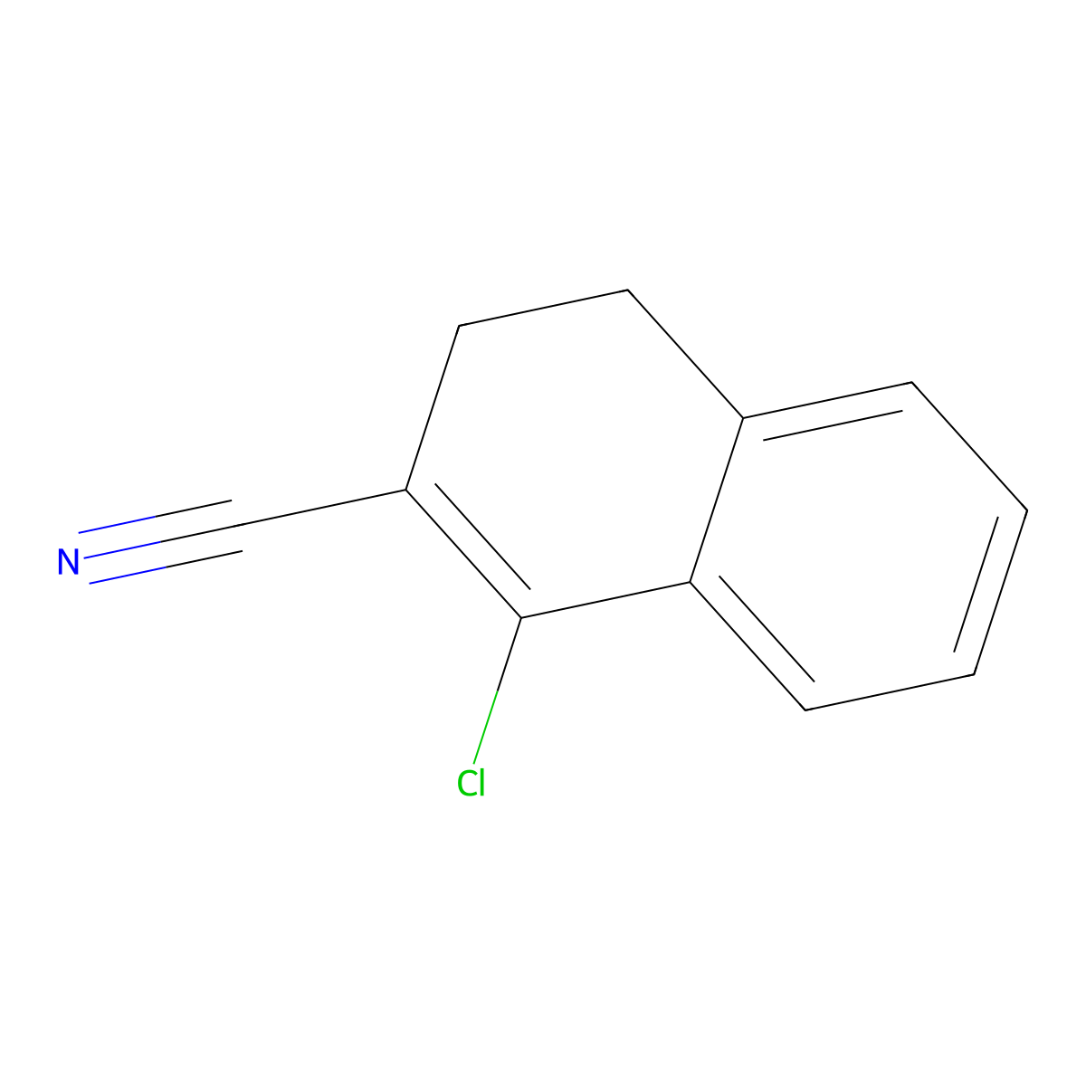 1-Chloro-3,4-dihydronaphthalene-2-carbonitrile molecular structure, CAS 67122-10-5