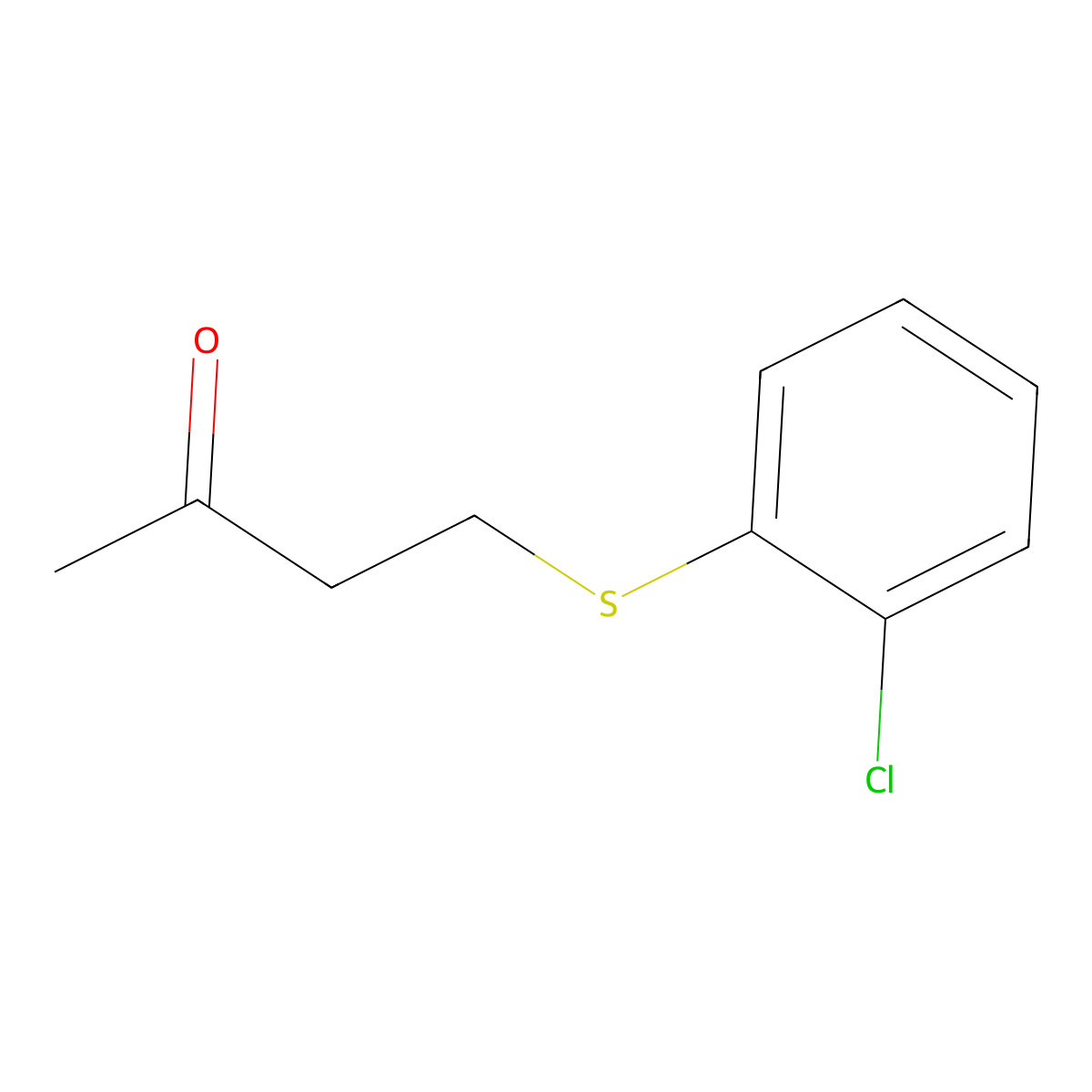4-((2-Chlorophenyl)thio)butan-2-one molecular structure, CAS 671223-77-1