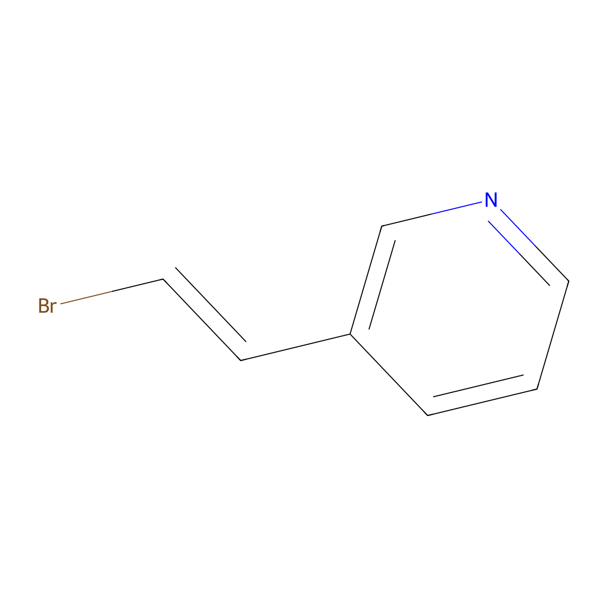 3-(2-Bromoethenyl)pyridine molecular structure, CAS 671224-97-8