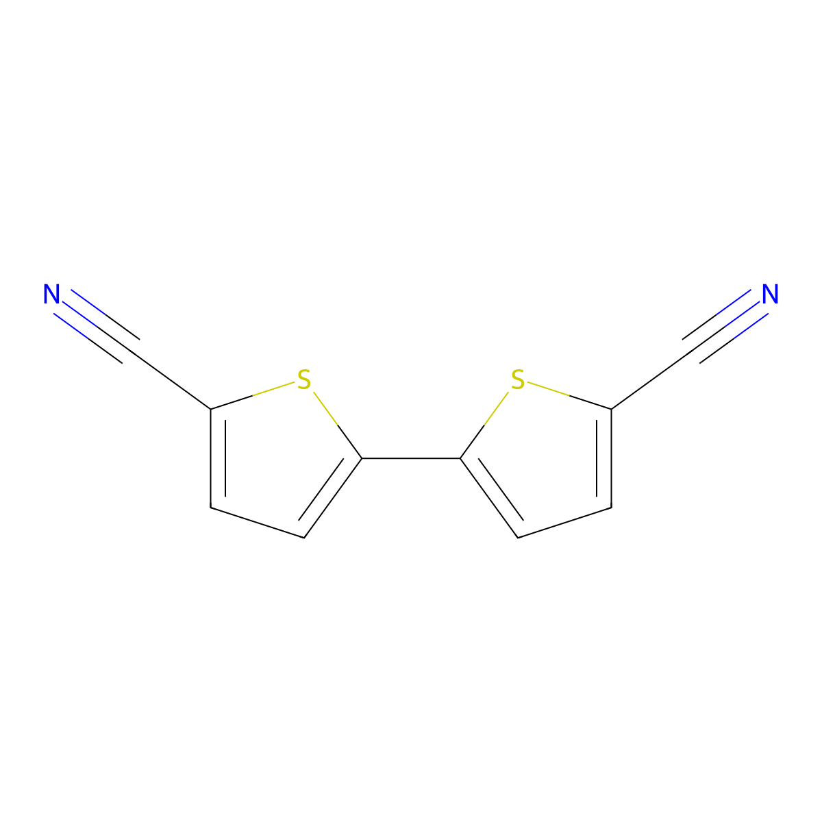 5,5'-Dicyano-2,2'-bithiophene molecular structure, CAS 67123-91-5