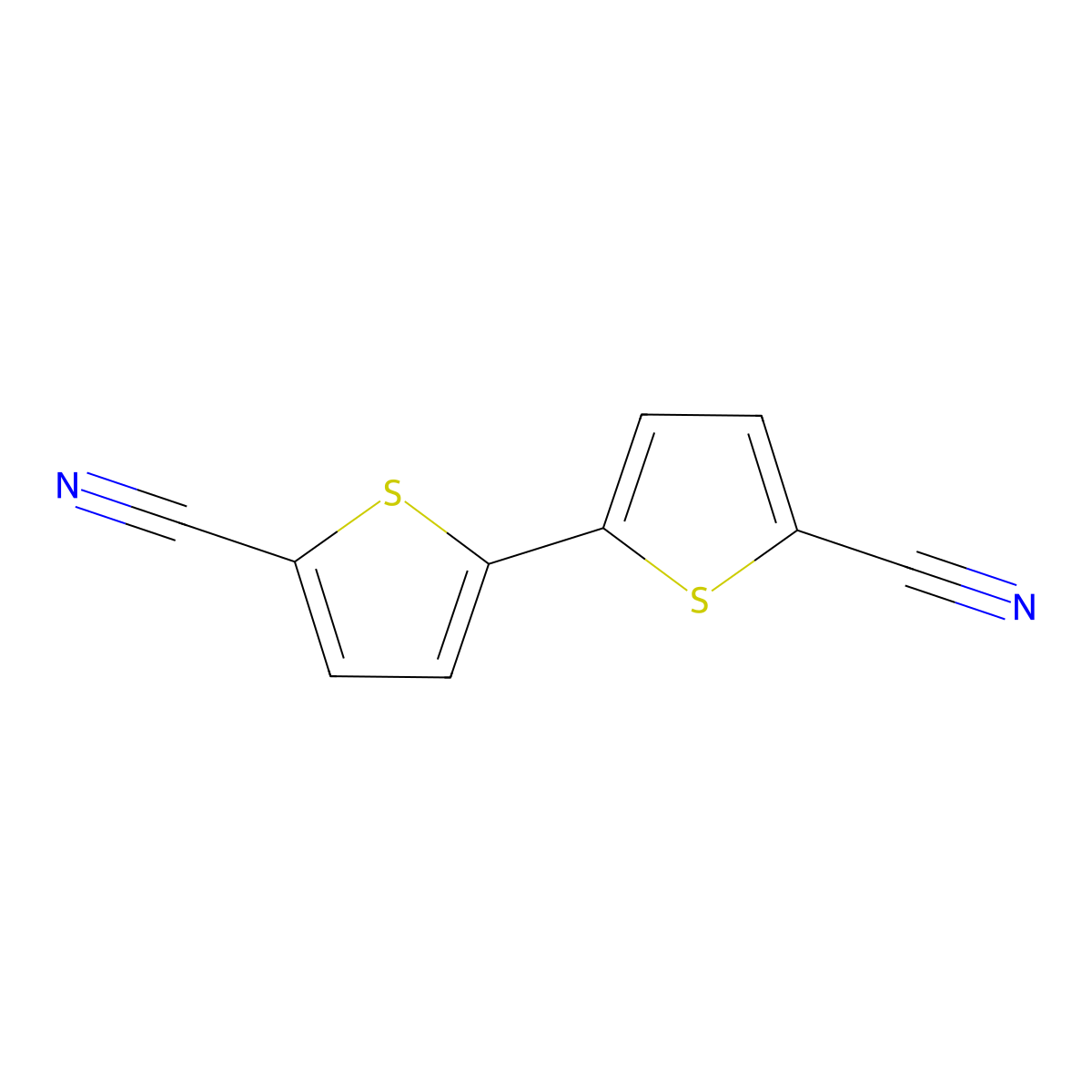5,5'-Dicyano-2,2'-bithiophene molecular structure, CAS 67123-91-5