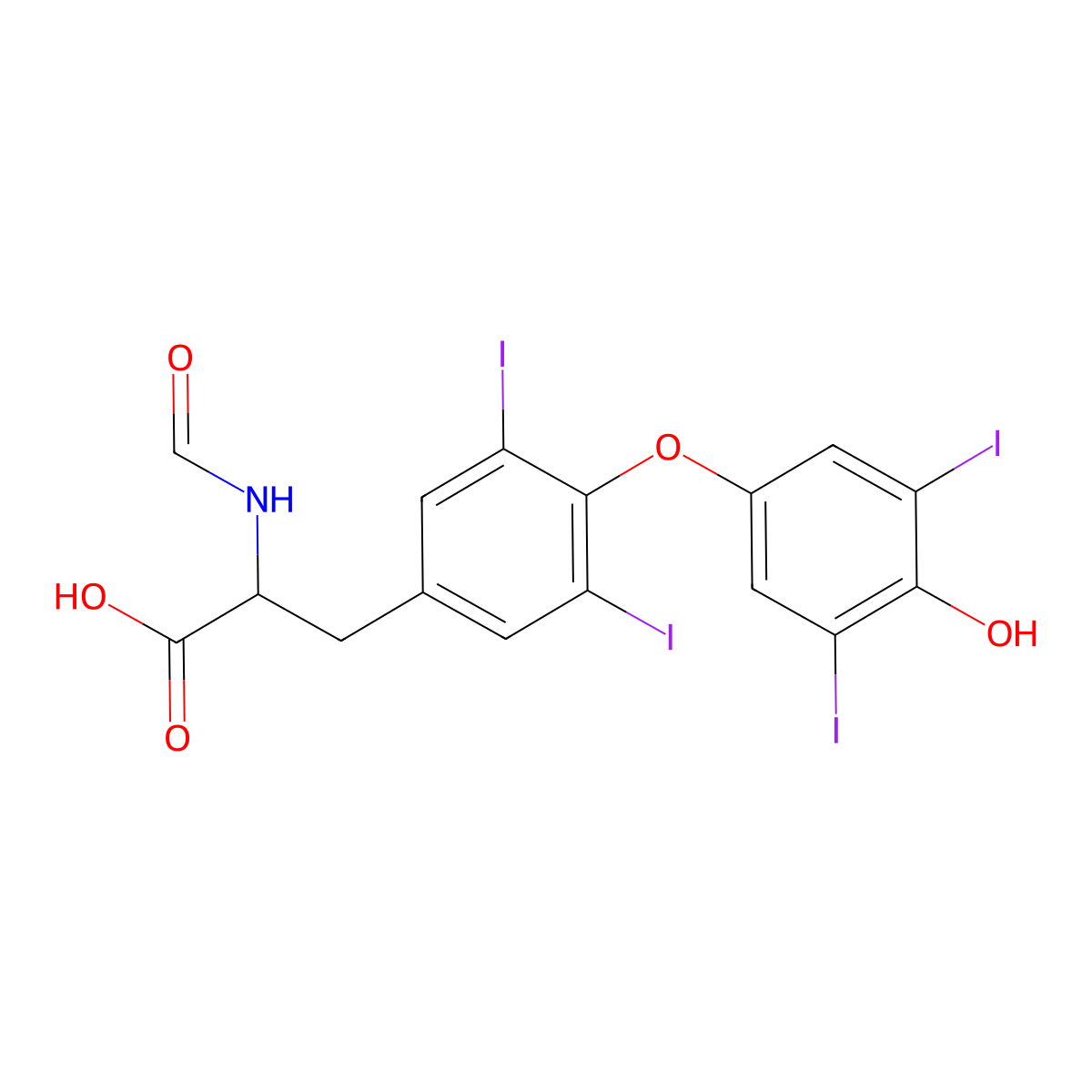N-Formyl thyroxine molecular structure, CAS 671235-41-9