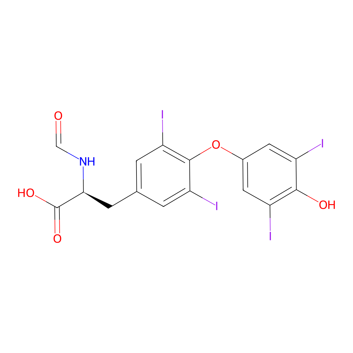 N-Formyl thyroxine molecular structure, CAS 671235-41-9