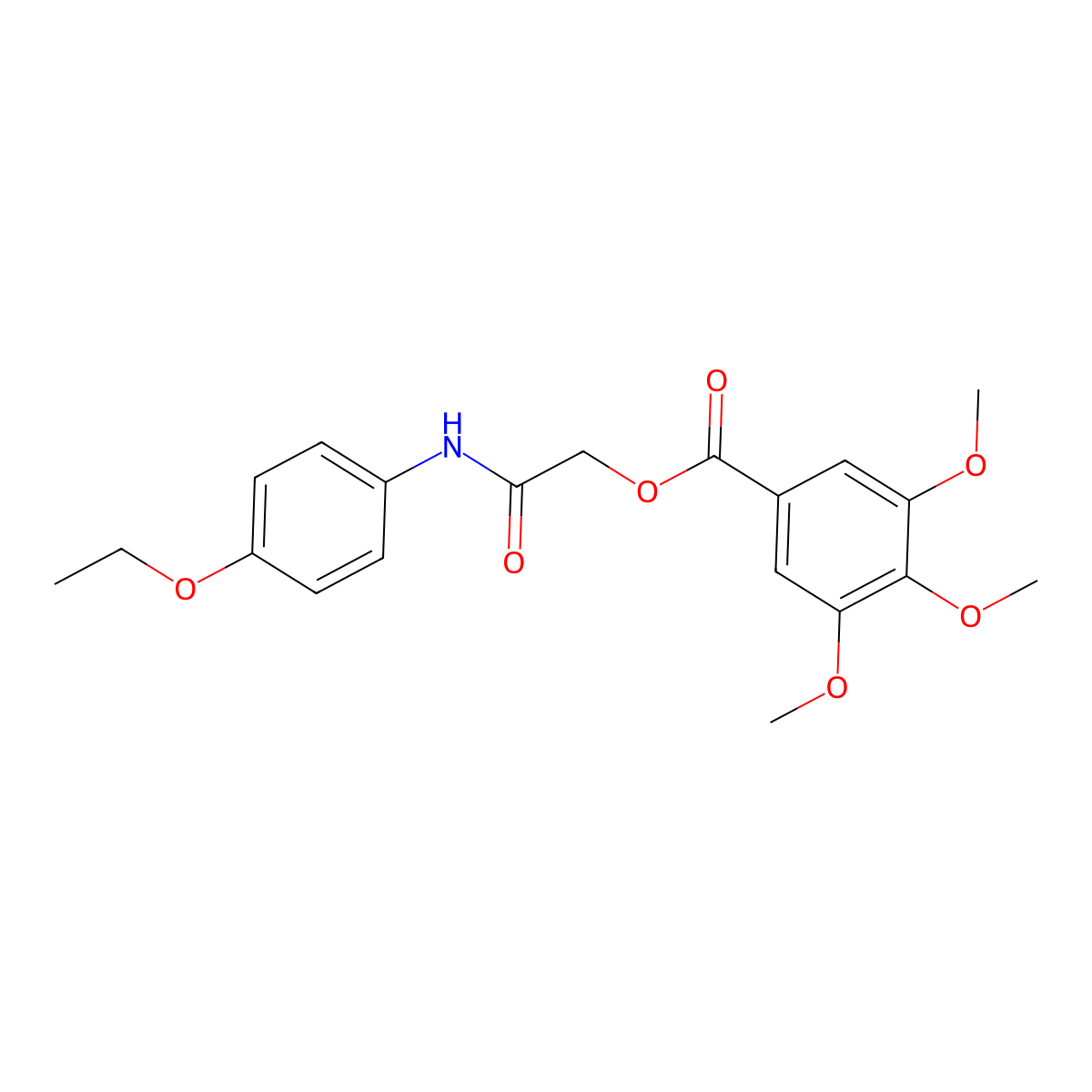 [2-(4-Ethoxyanilino)-2-oxoethyl] 3,4,5-trimethoxybenzoate molecular structure, CAS 671241-50-2
