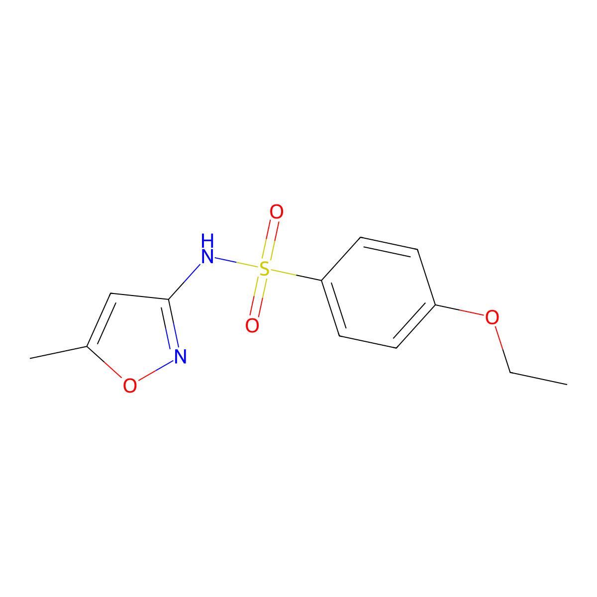 4-ethoxy-N-(5-methyl-1,2-oxazol-3-yl)benzenesulfonamide molecular structure, CAS 671249-33-5