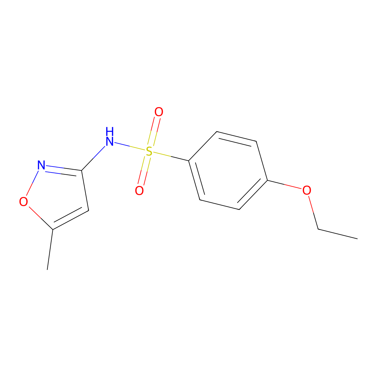 4-ethoxy-N-(5-methyl-1,2-oxazol-3-yl)benzenesulfonamide molecular structure, CAS 671249-33-5