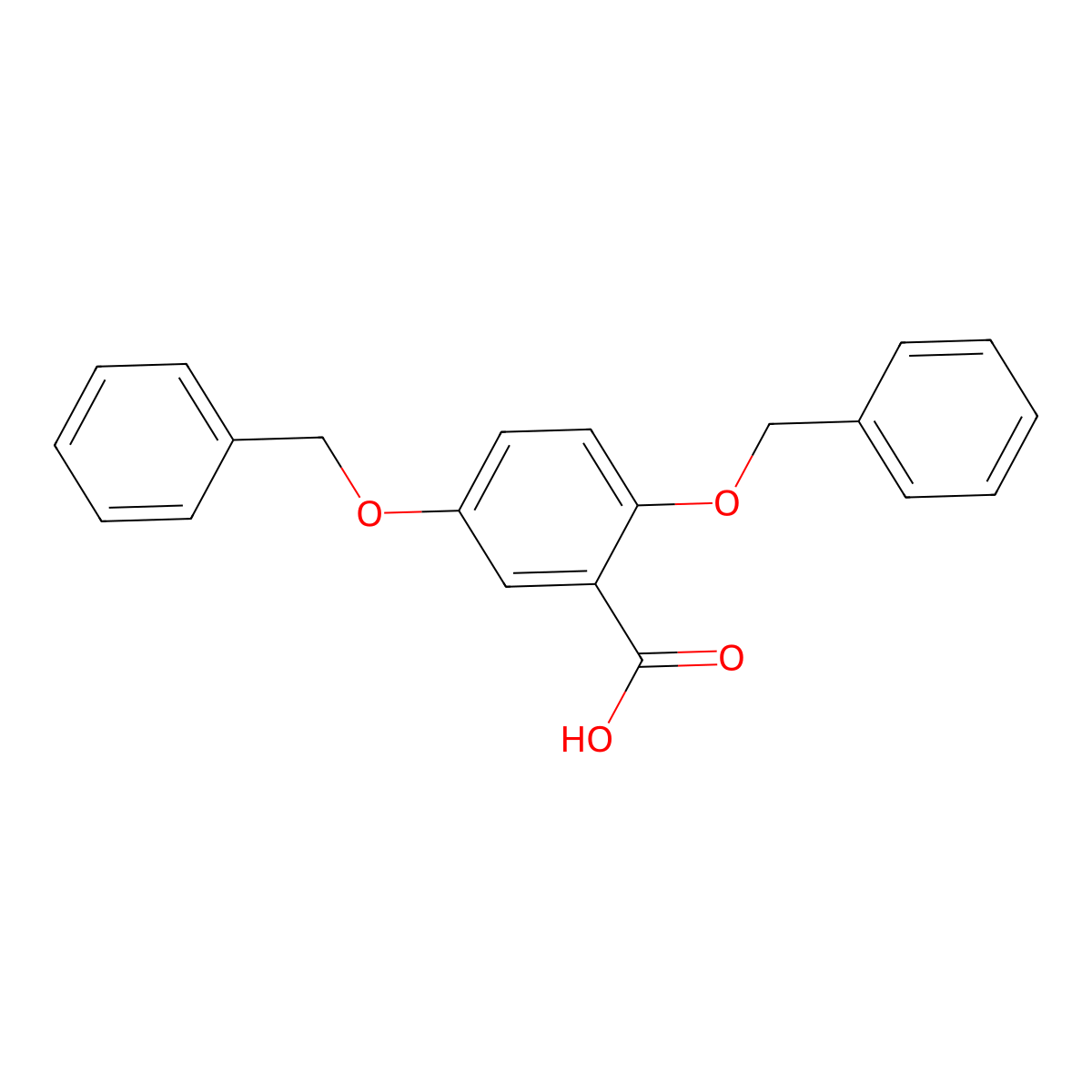 2,5-Bis(benzyloxy)benzoic acid molecular structure, CAS 67127-91-7