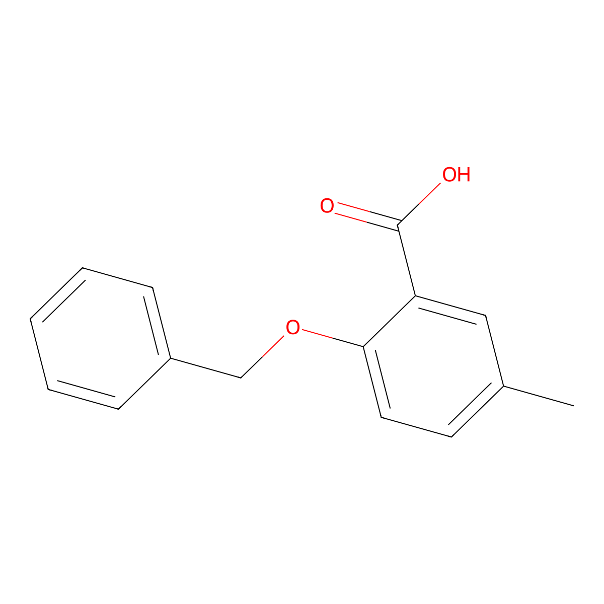 2-(Benzyloxy)-5-methylbenzoic acid molecular structure, CAS 67127-92-8