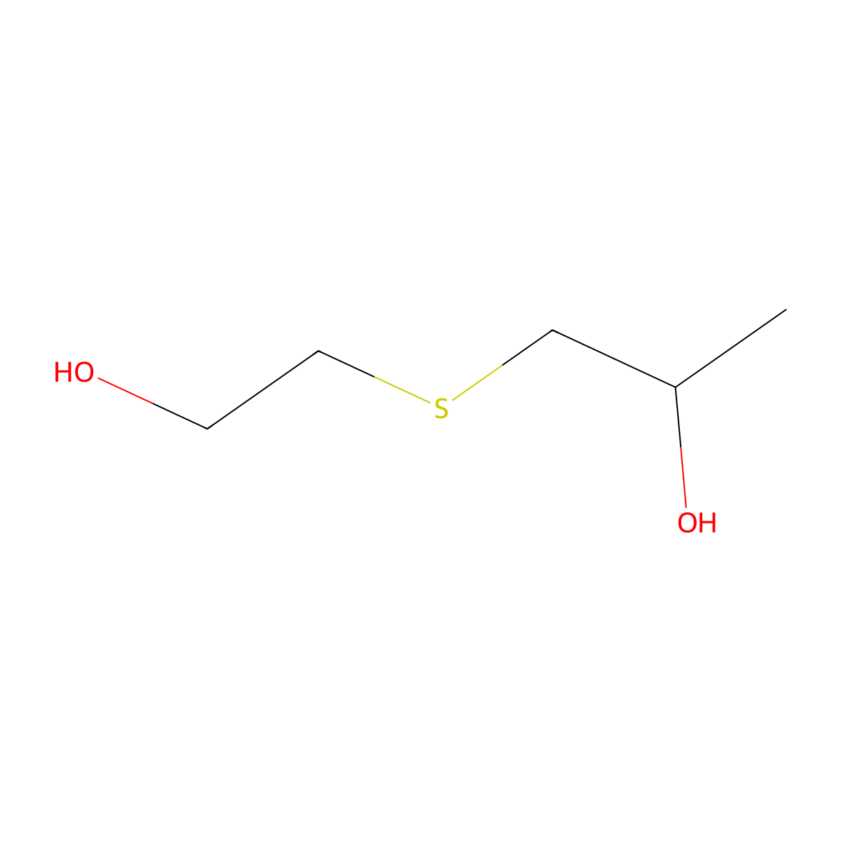 1-((2-Hydroxyethyl)thio)propan-2-ol molecular structure, CAS 6713-03-7