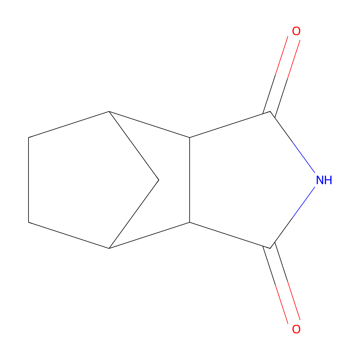 Hexahydro-1H-4,7-methanoisoindole-1,3(2H)-dione molecular structure, CAS 6713-41-3