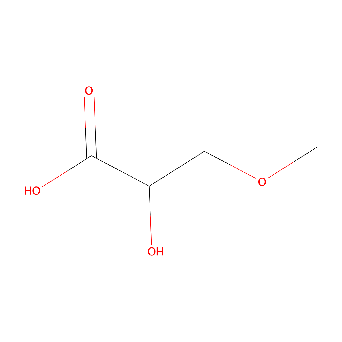 2-Hydroxy-3-methoxypropanoic acid molecular structure, CAS 6713-71-9