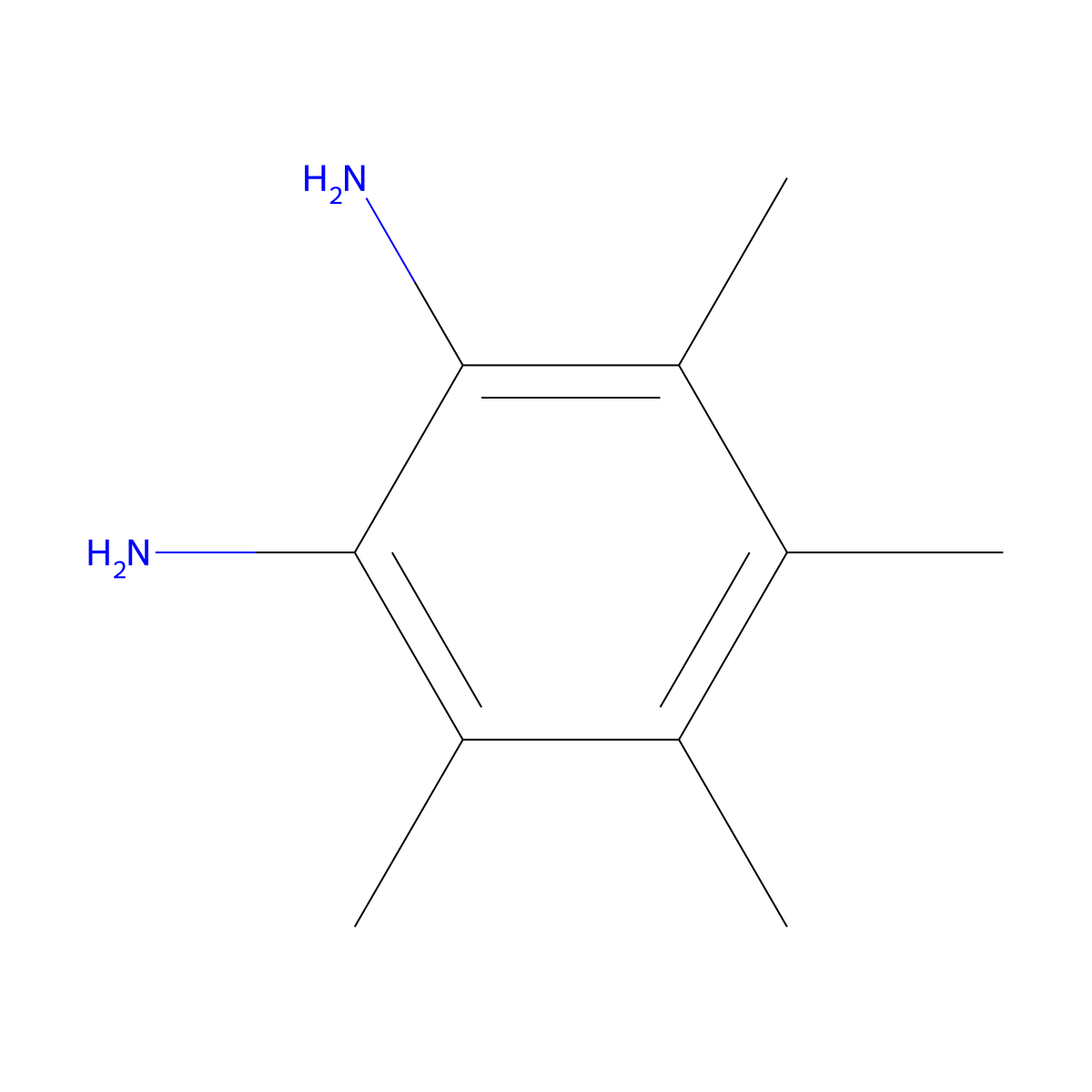 3,4,5,6-Tetramethylbenzene-1,2-diamine molecular structure, CAS 67130-14-7