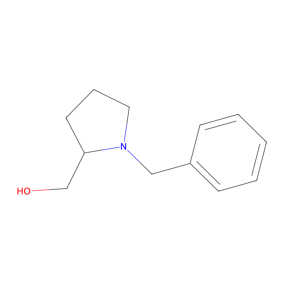 (1-Benzylpyrrolidin-2-yl)methanol molecular structure, CAS 67131-44-6