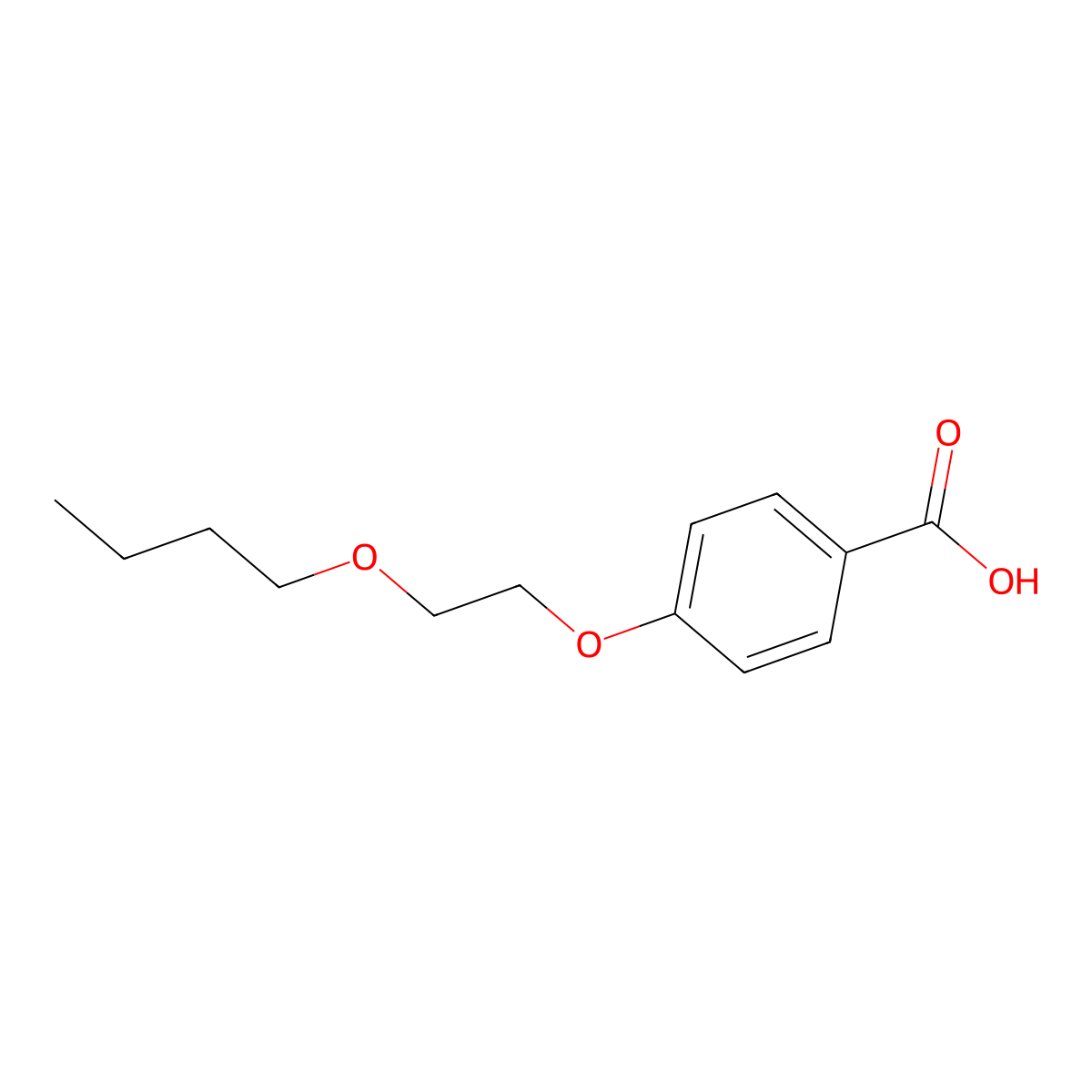 4-(2-Butoxyethoxy)benzoic acid molecular structure, CAS 67132-02-9