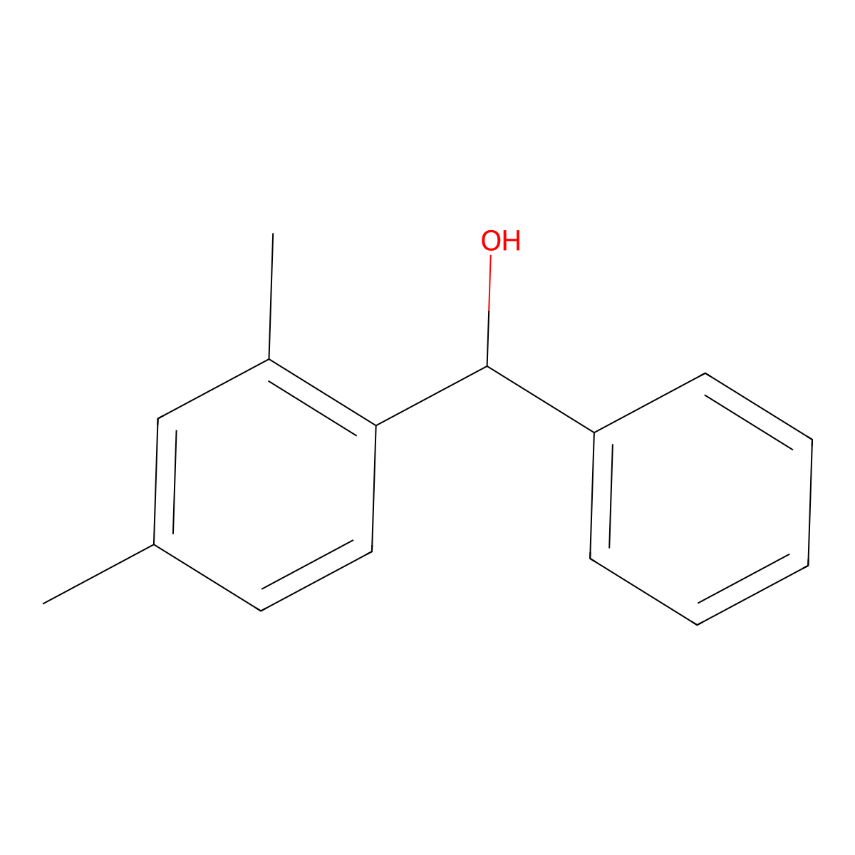 (2,4-Dimethylphenyl)(phenyl)methanol molecular structure, CAS 67135-97-1