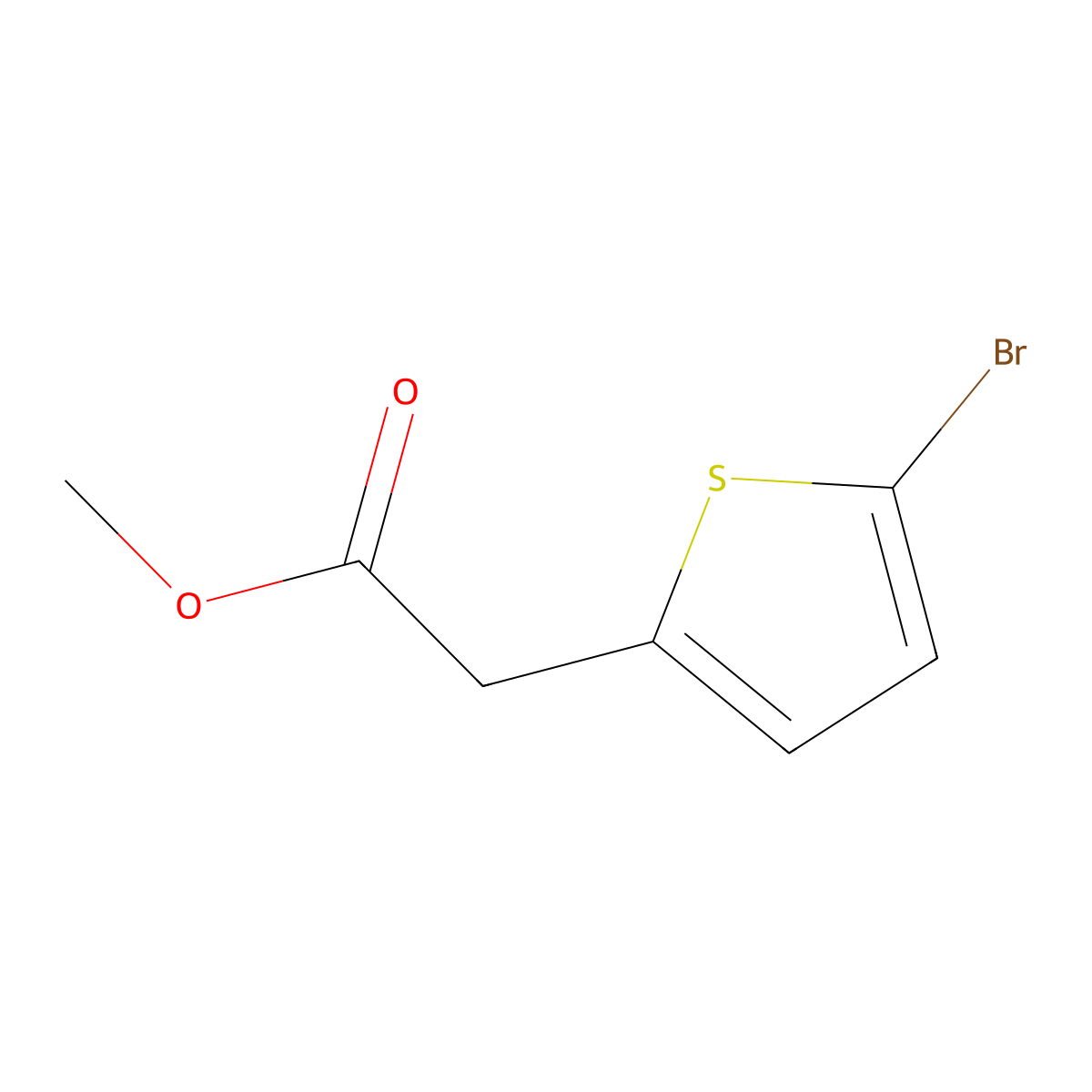 Methyl 2-(5-bromothiophen-2-yl)acetate molecular structure, CAS 67137-56-8