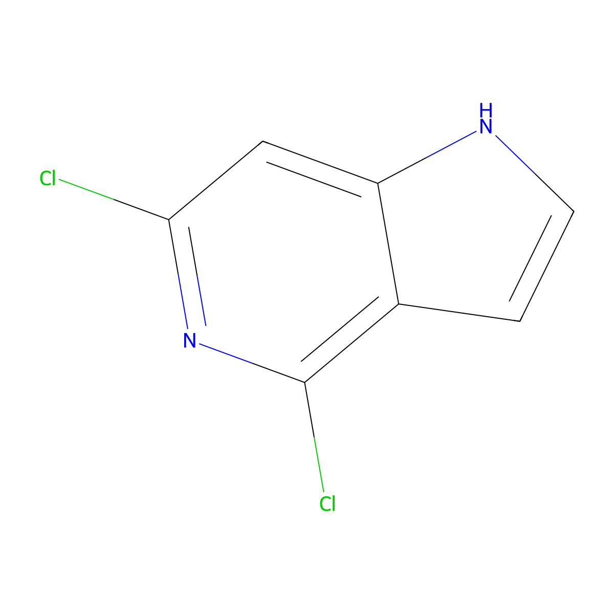 4,6-Dichloro-1H-pyrrolo[3,2-c]pyridine molecular structure, CAS 67139-79-1