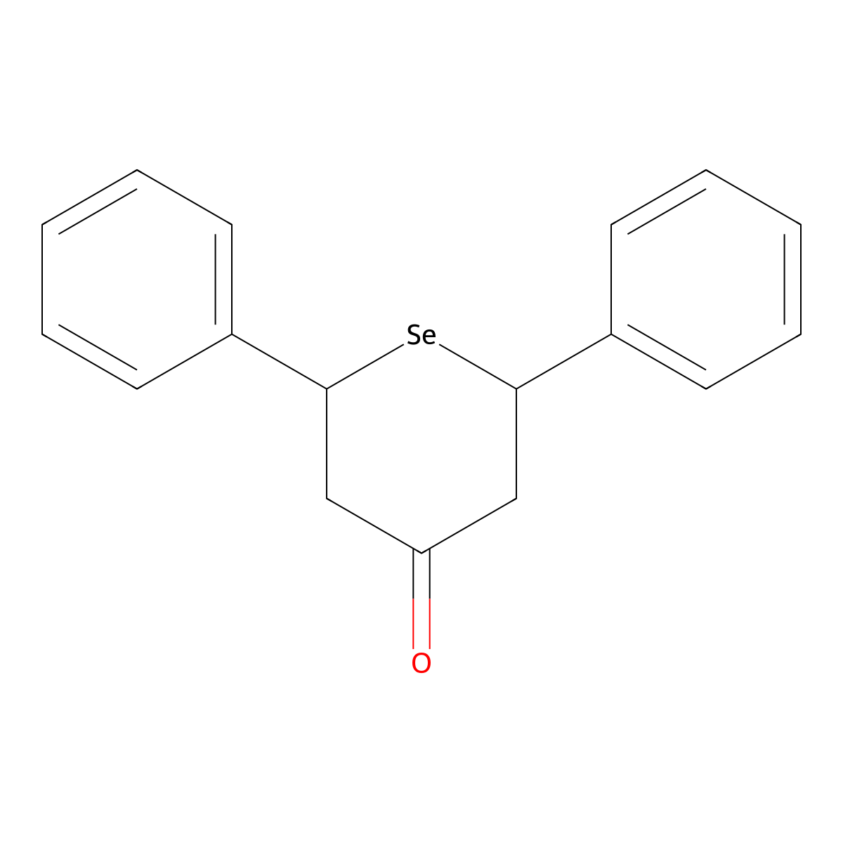 2,6-Diphenylselenan-4-one molecular structure, CAS 67139-96-2