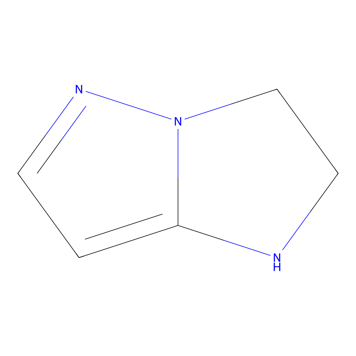 2,3-Dihydro-1H-imidazo(1,2-b)pyrazole molecular structure, CAS 6714-29-0