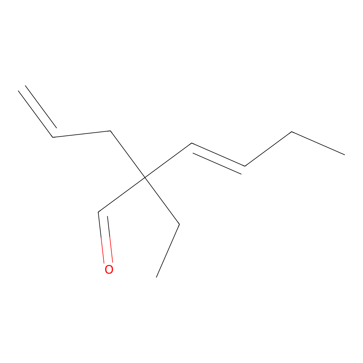 2-Allyl-2-ethylhex-3-enal molecular structure, CAS 67140-10-7