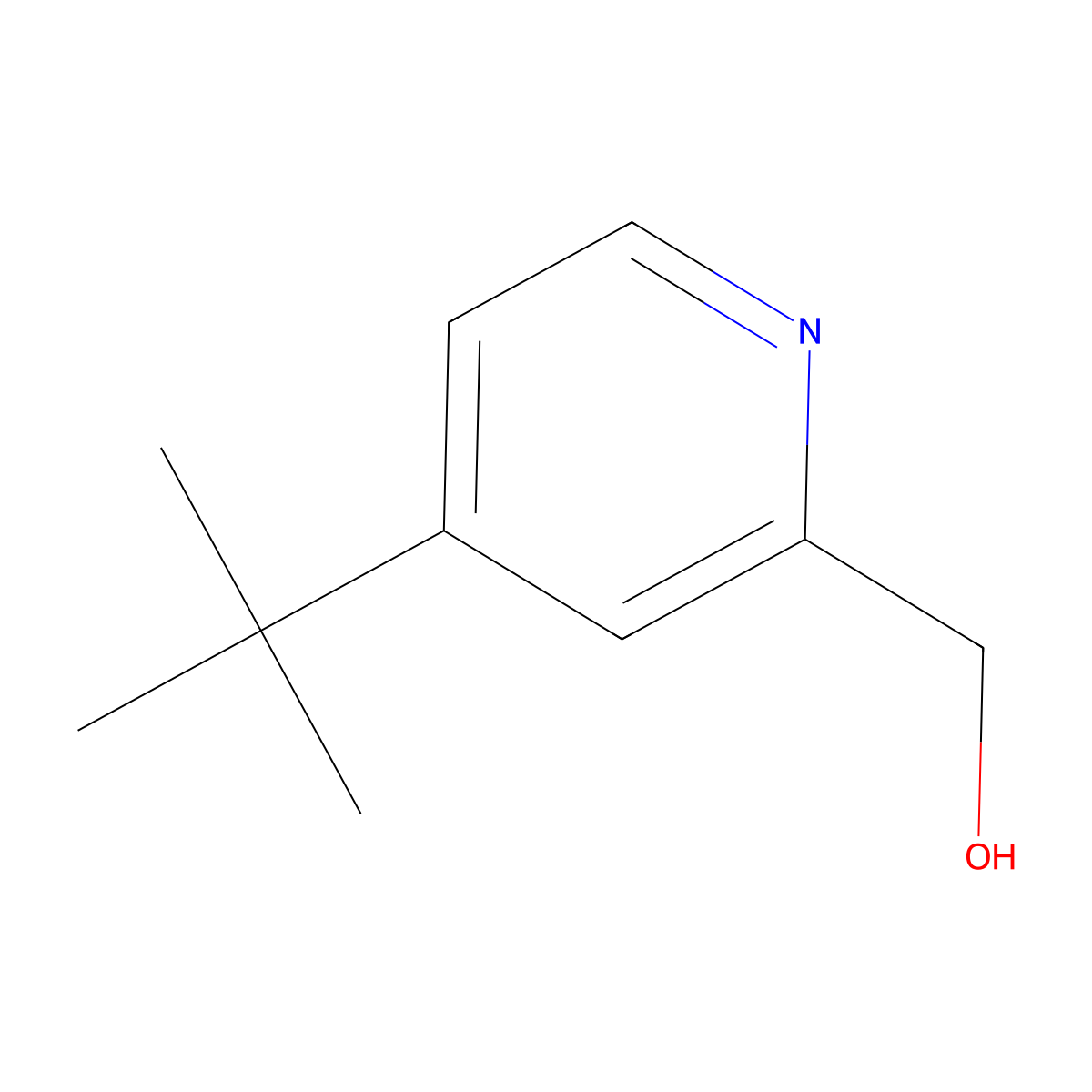 (4-(tert-Butyl)pyridin-2-yl)methanol molecular structure, CAS 67141-18-8