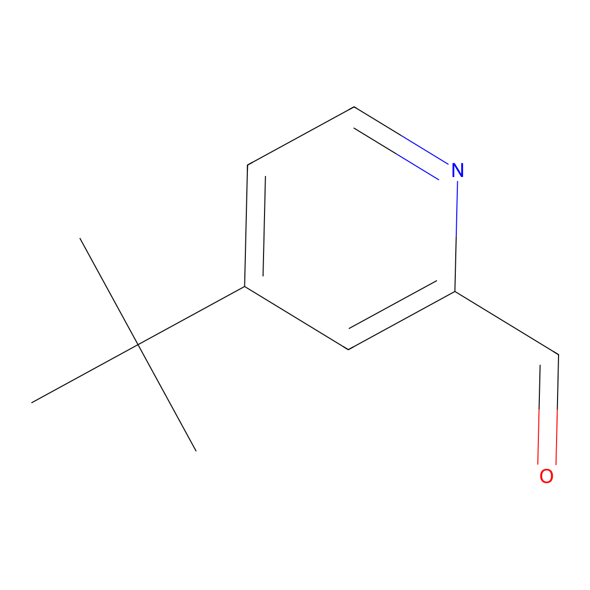 4-Tert-butylpyridine-2-carbaldehyde molecular structure, CAS 67141-22-4