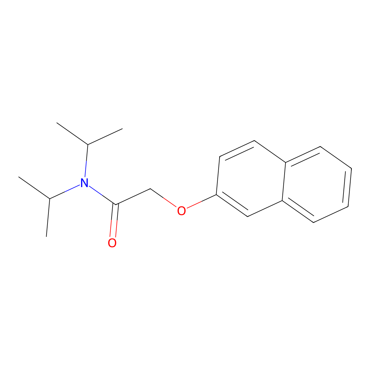 2-naphthalen-2-yloxy-N,N-di(propan-2-yl)acetamide molecular structure, CAS 67141-71-3