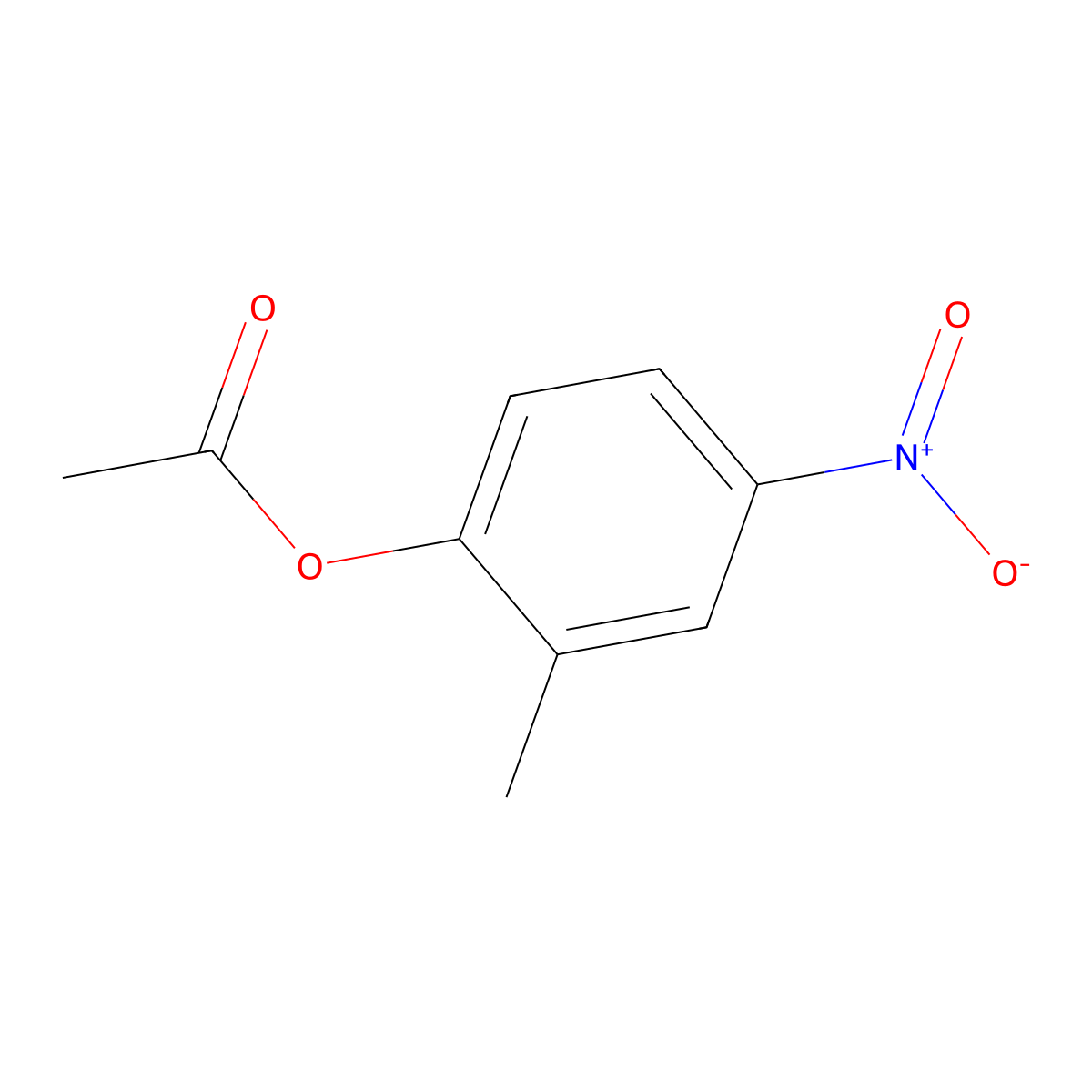 2-Methyl-4-nitrophenyl acetate molecular structure, CAS 67141-99-5