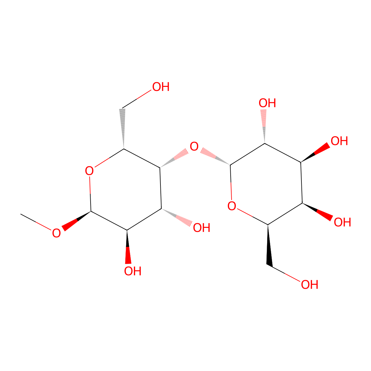 alpha-D-Gal-(1->4)-alpha-D-Gal-OMe molecular structure, CAS 67145-39-5