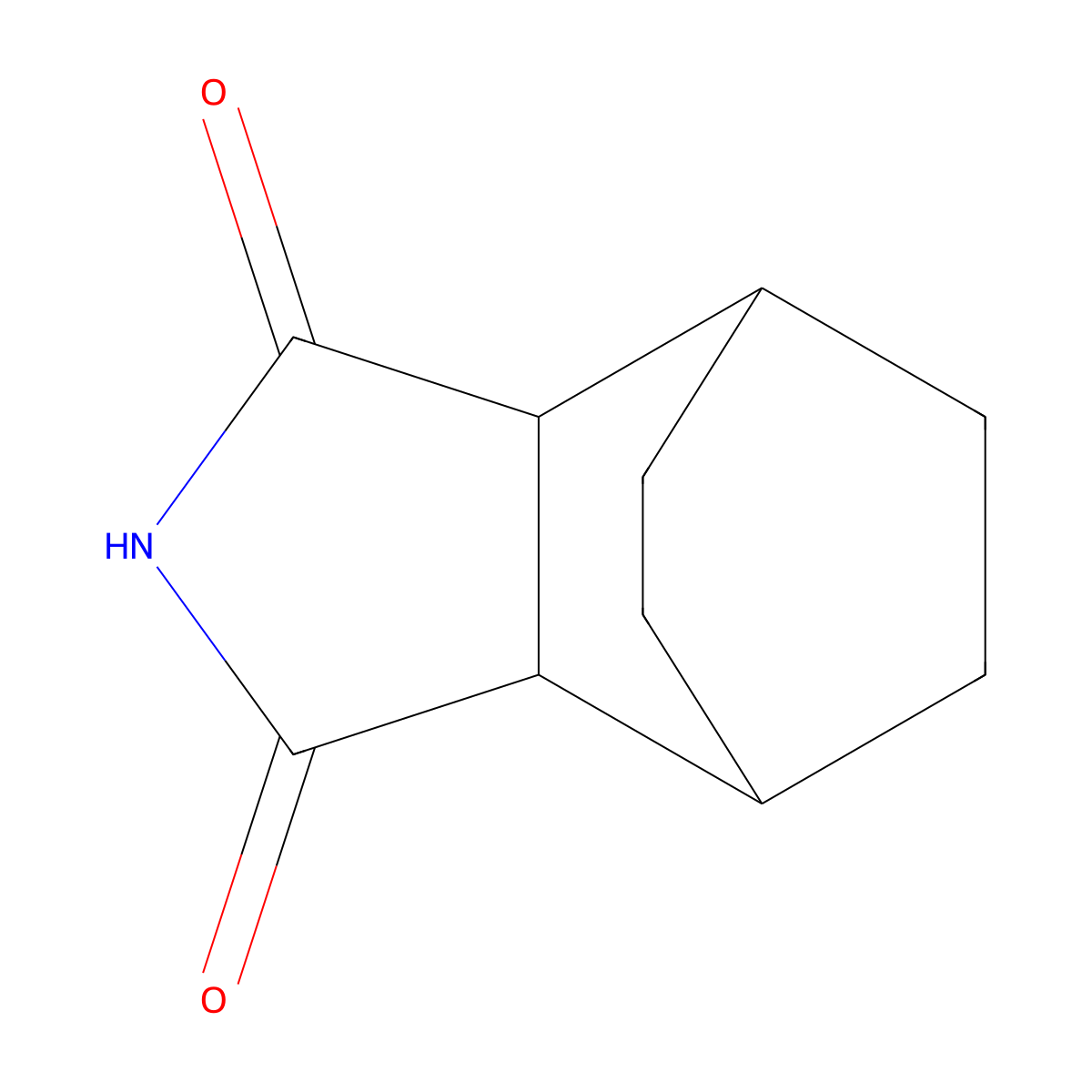 4-Azatricyclo(5.2.2.0,2,6)undecane-3,5-dione molecular structure, CAS 6715-20-4