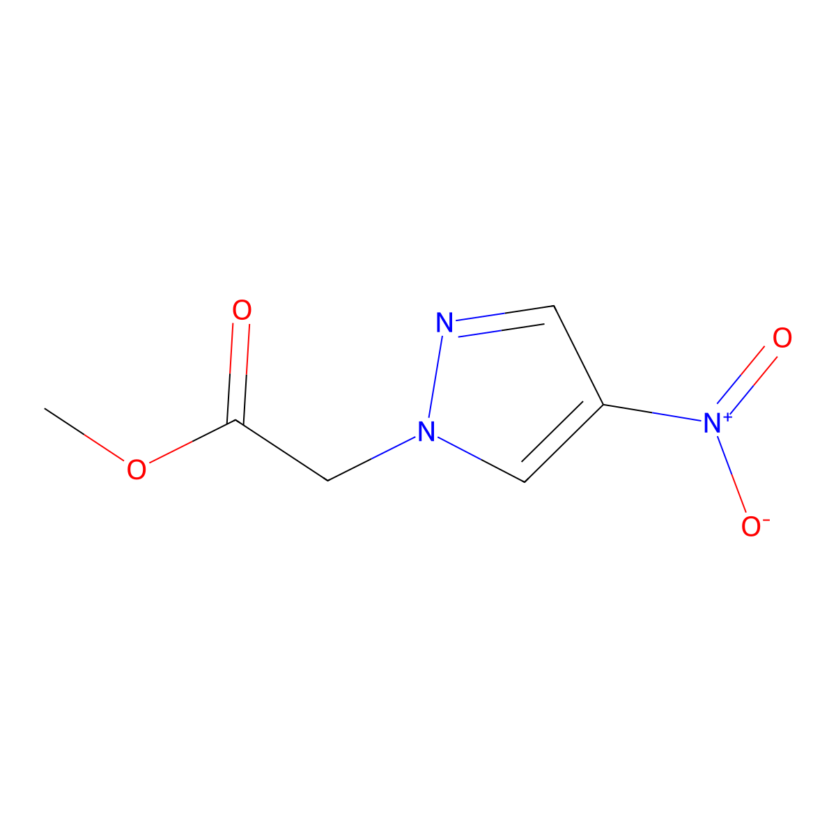 methyl (4-nitro-1H-pyrazol-1-yl)acetate molecular structure, CAS 6715-84-0